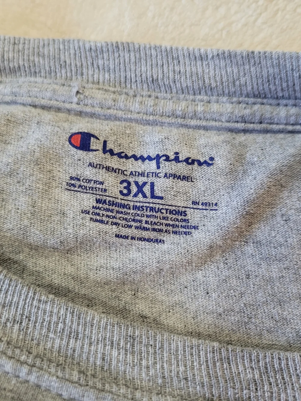 Champion Purdue Boilermakers Gray Short Sleeve T-Shirt 3XL - Picture 3 of 4